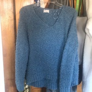 Blue fuzzy sweater